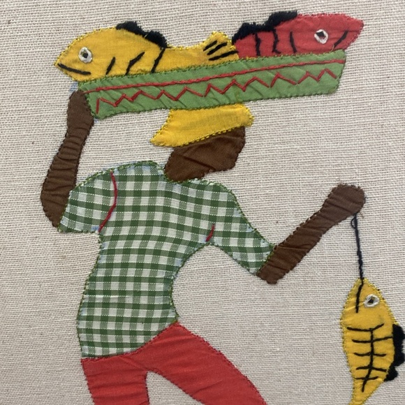 Set of 2 Vintage 70s Crewel Embroidered
Folk Art Framed - Picture 10 of 16